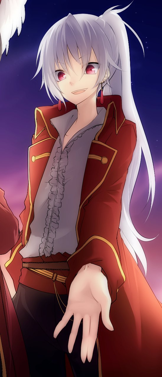 澪川夜月 フォロワーさん宅の白髪または白髪赤眼のお子様を知りたいので紹介してください 美味しいタグだ 我が家の白髪赤目はローザ 名前は女の子っぽいですが男の子 連載 夕月に笑むジョリー ロジャー メインキャラクターの一人です