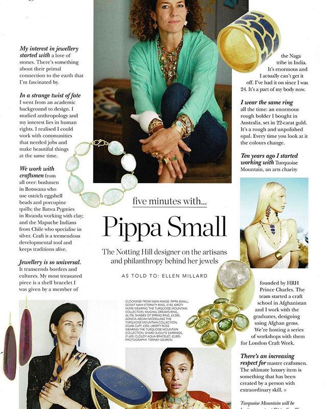 Thrilled to feature in Notting Hill &amp; Holland Park Magazine, thank you @ellenmillard @luxurylondonofficial #PippaSmall #PippaSmallJewellery #FiveMinutesWithPippaSmall #TurquoiseMountain