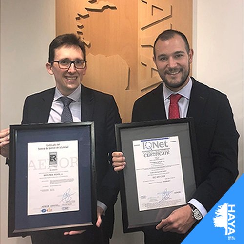 Haya Real Estate on Twitter "Renovamos el certificado de calidad AENOR para nuestros activos