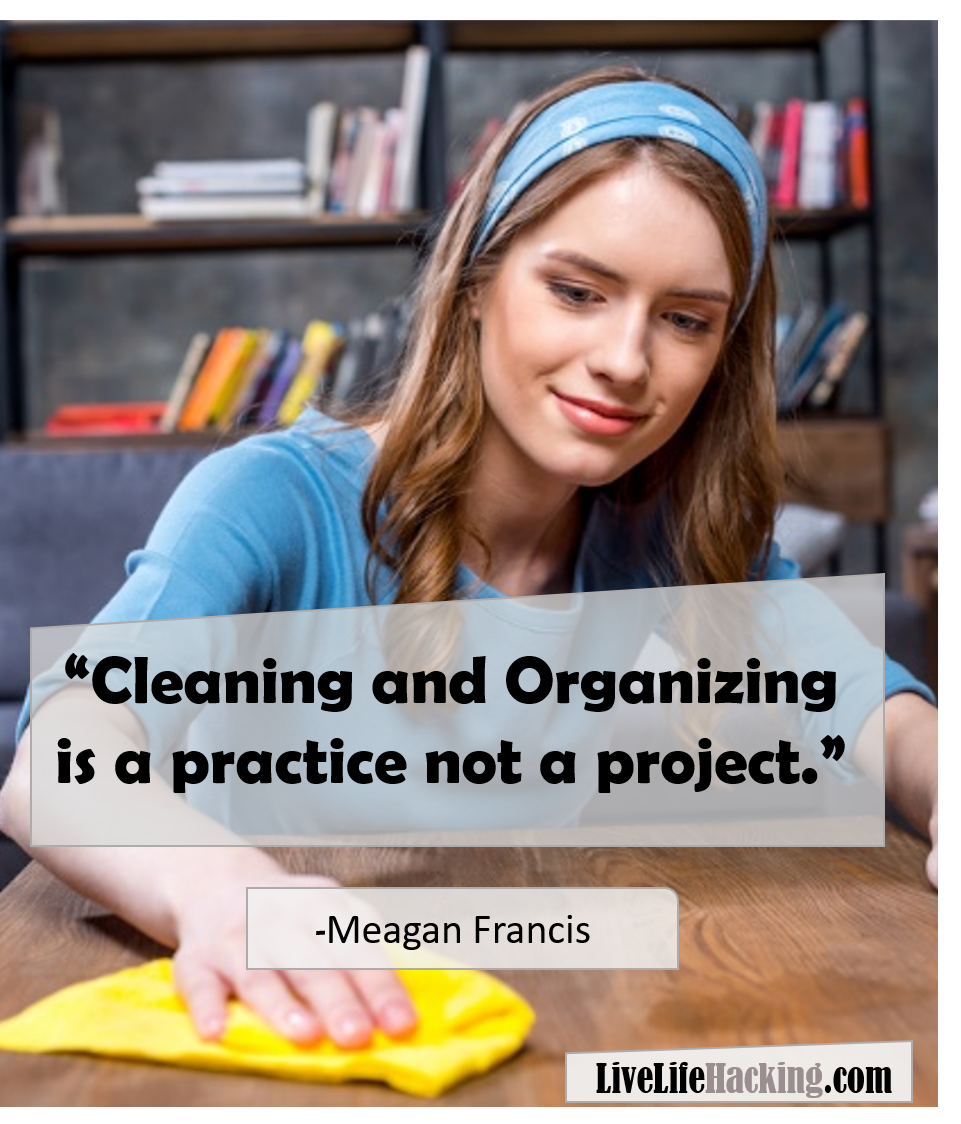 LiveLifeHacking's tweet photo. If you want consistent results you have to work on #cleaning and #organizing every day.  It doesn't have to take a ton of time, start with just 20 minutes a day! #decluttering https://t.co/k509nT6uzz