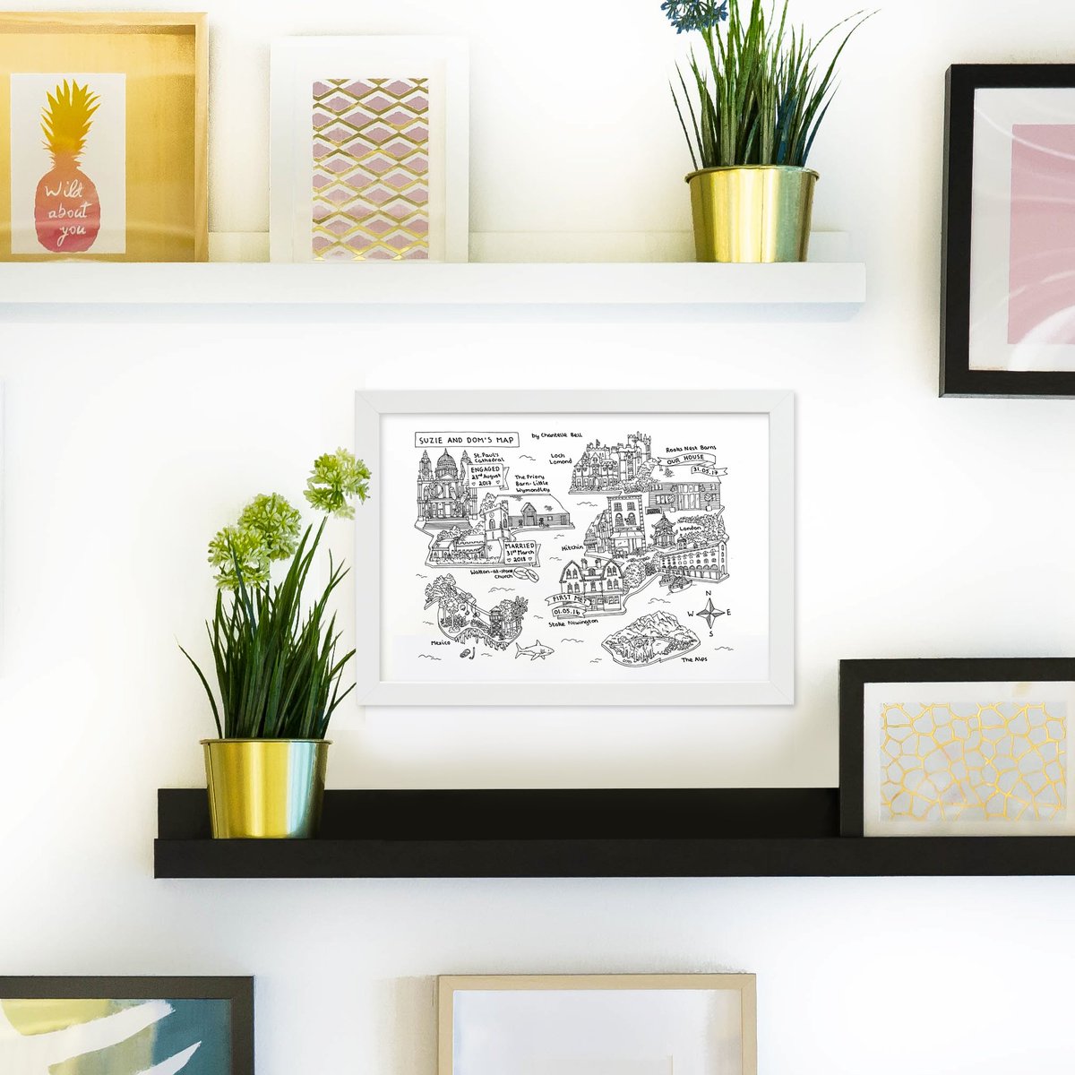 My Personalised Framed Maps are now available on <a href="/wefindgift/">WeFindGifts.com</a> 😄   bit.ly/2HDicu4 #engagement #anniversarygift #wedding #giftidea #handdrawn #handmade #map #personalised #bespoke #Present