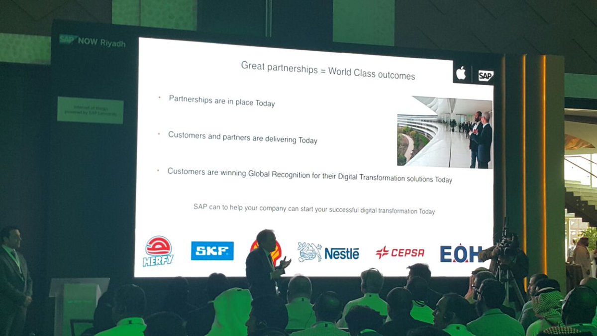 EOHMiddleEast's tweet photo. SAP's Director for C.o.E #Cloud Platform Andre Russell refers to EOH Middle East on #SAPLeonardo #IoT platform for our implementations of waste management module.

As always, leading by creativity

#SAPNowKSA #SAPNow #DigitalBusiness #DigitalTransformation #ERP #SAP https://t.co/keEkKlHKBR