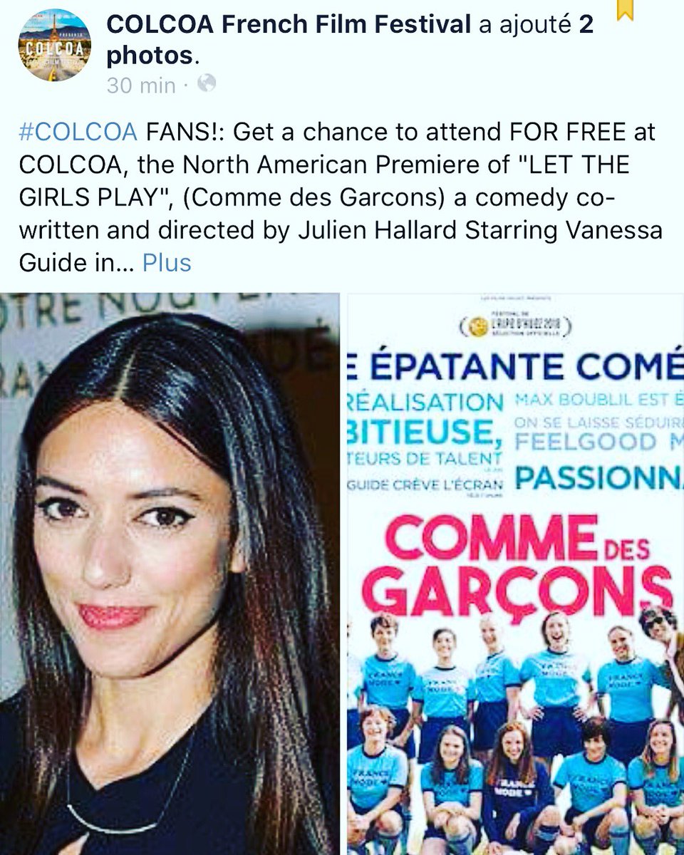 Today I’m gonna present the movie « Let the girls play » or « Comme des Garçons » at @COLCOA festival in Los Angeles