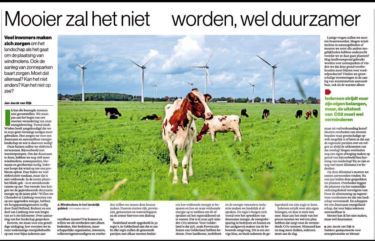 Willen we echt de stap maken naar een duurzame samenleving dan ontkomen we er niet aan om ook op de lastige dilemma's een antwoord te geven. Zoals windmolens in natuur, zonneparken op landbouwgrond en warmtenetten.