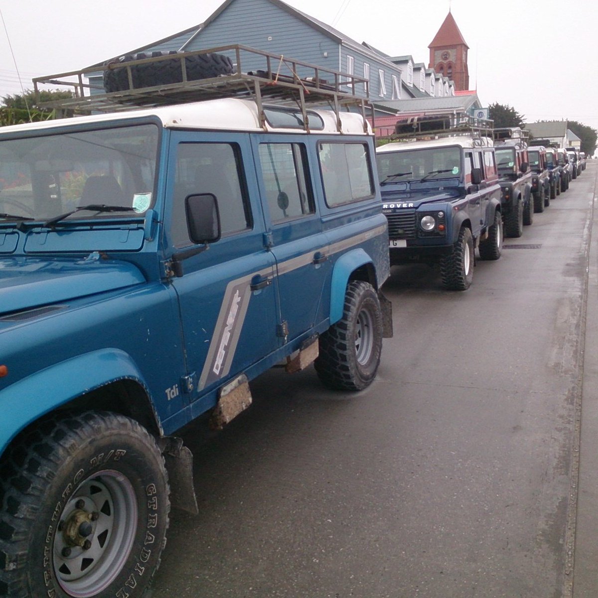 FalklandsinUK's tweet photo. 70 years ago today the first ever #LandRover appeared.
The #Falklands have the highest 4x4 ownership per head in the world, most of which are 'Rovers',as we affectionately call them. Thank you for 70 years faithful service in the #FalklandIslands
#LandRover70Years @LandRover https://t.co/WMWUrBZ70D