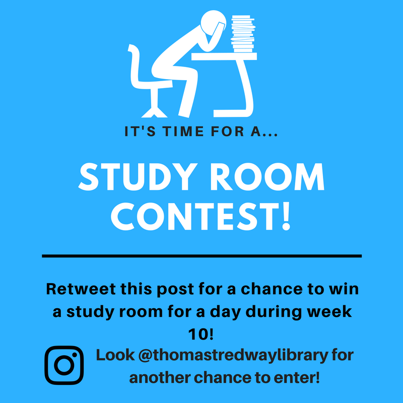 thomastredway's tweet photo. May the odds be ever in your favor! #tredwaylibrary #augie #studyroomcontest #retweetit #gottalovesomehungergames https://t.co/YLVE0kdcVq