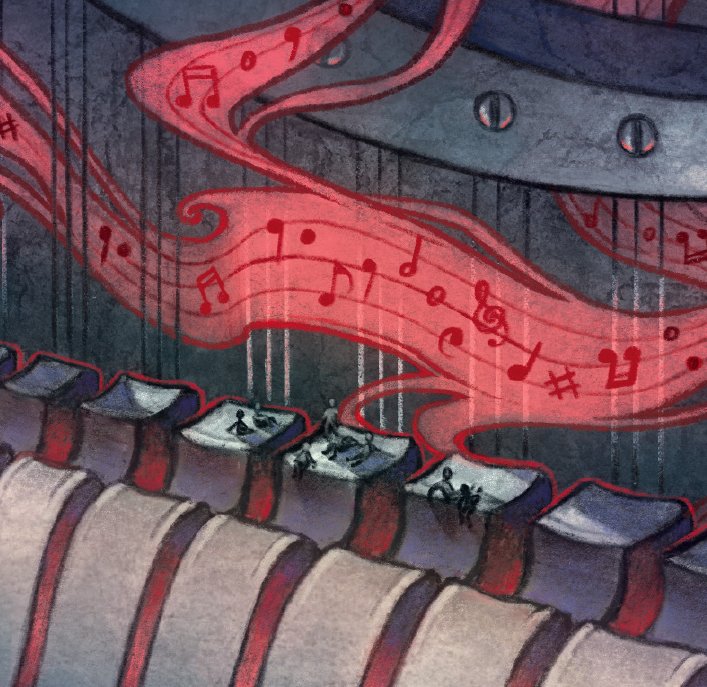 FrictionSeries's tweet photo. “One never truly grows accustomed to this place, its hugeness and loudness.” In #Friction10 #shortstory “Ascending Notes” by @isaacinspace, a little man finds meaning through journeying inside a wondrous grand piano. Read it: https://t.co/zh7NxxwnxV https://t.co/oK8lNXfz6a