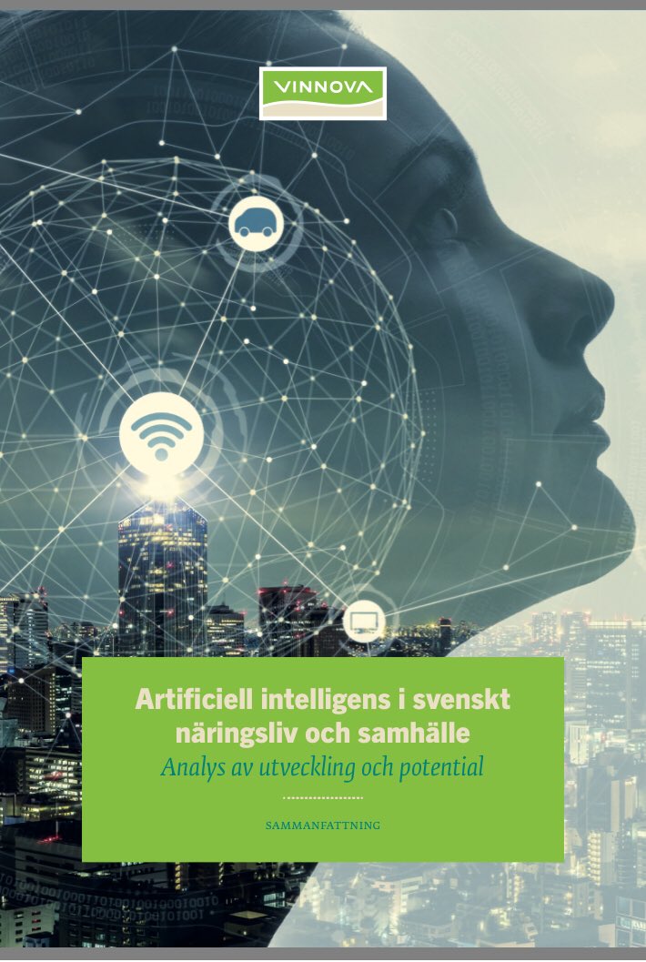 Sverige har stor potential inom artificiell intelligens, det visar den rapport som Vinnova har gjort på regeringens uppdrag. <a href="/vinnovase/">Vinnova</a> <a href="/Naringsdep/">Näringsdepartementet</a> #ai #smartaresverige #smartsweden
vinnova.se/nyheter/2018/0…
