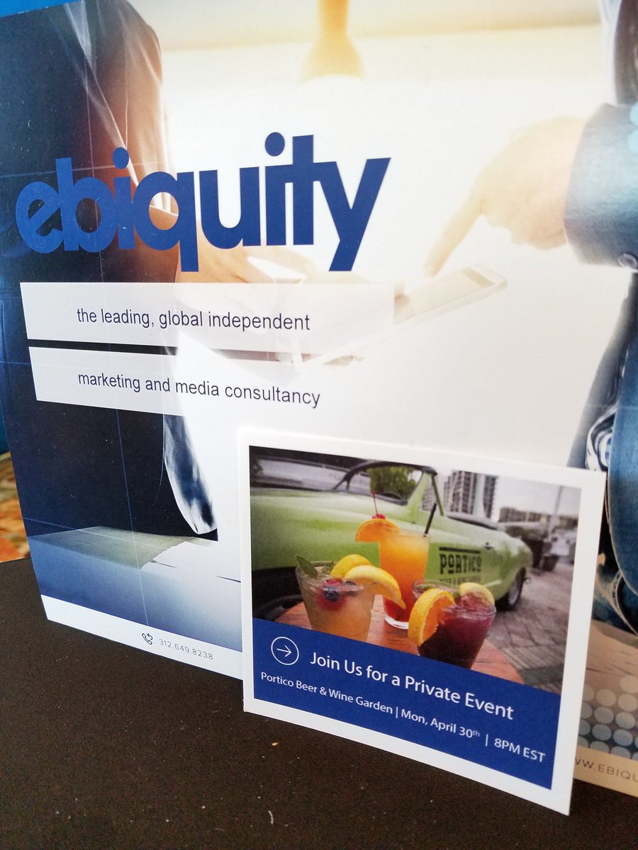 SteveRopers's tweet photo. Stop by the @ebiquityglobal &amp; @firmdecisions booth at #ANAAFM for a ticket to HH tonight at 8p https://t.co/3684W6s4A9