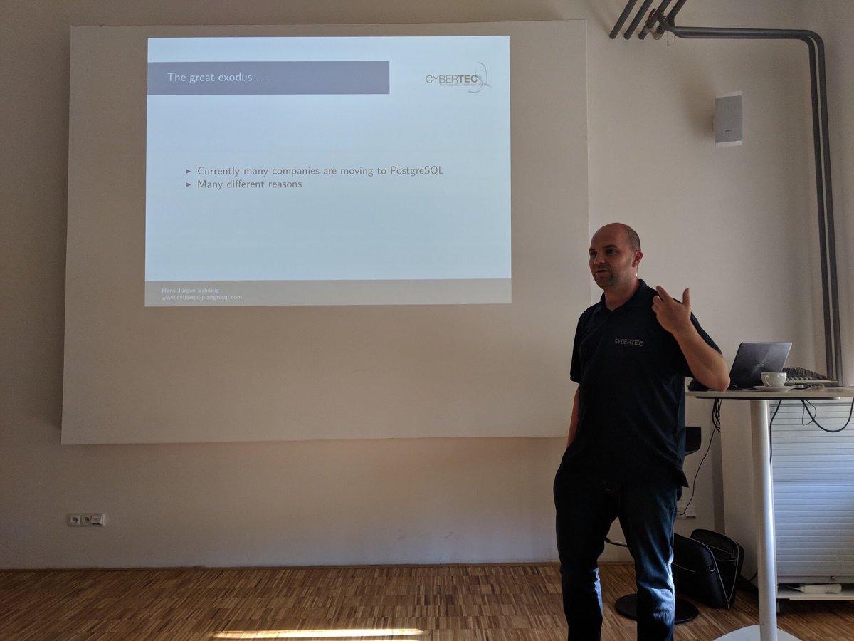 PrahaPostgreSQL's tweet photo. We’ve just started with Han’s Migrating from Oracle to PostgreSQL talk @ImpactHubPraha #PostgreSQL #meetup #CSPUG #Prague #Praha #PostgresCommunity https://t.co/bNgqUANdq2