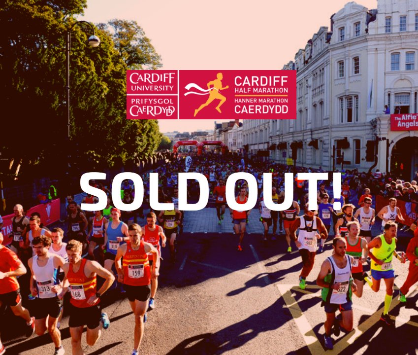 CardiffHalf's tweet photo. General entries for this year's Cardiff University/Cardiff Half Marathon are now SOLD OUT! In record time, too!
You can still register for the iconic race through the capital city with one of our official charity partners. Take a look โก๏ธ https://t.co/kPcTjUTAxa https://t.co/UV2zZ2VMmZ