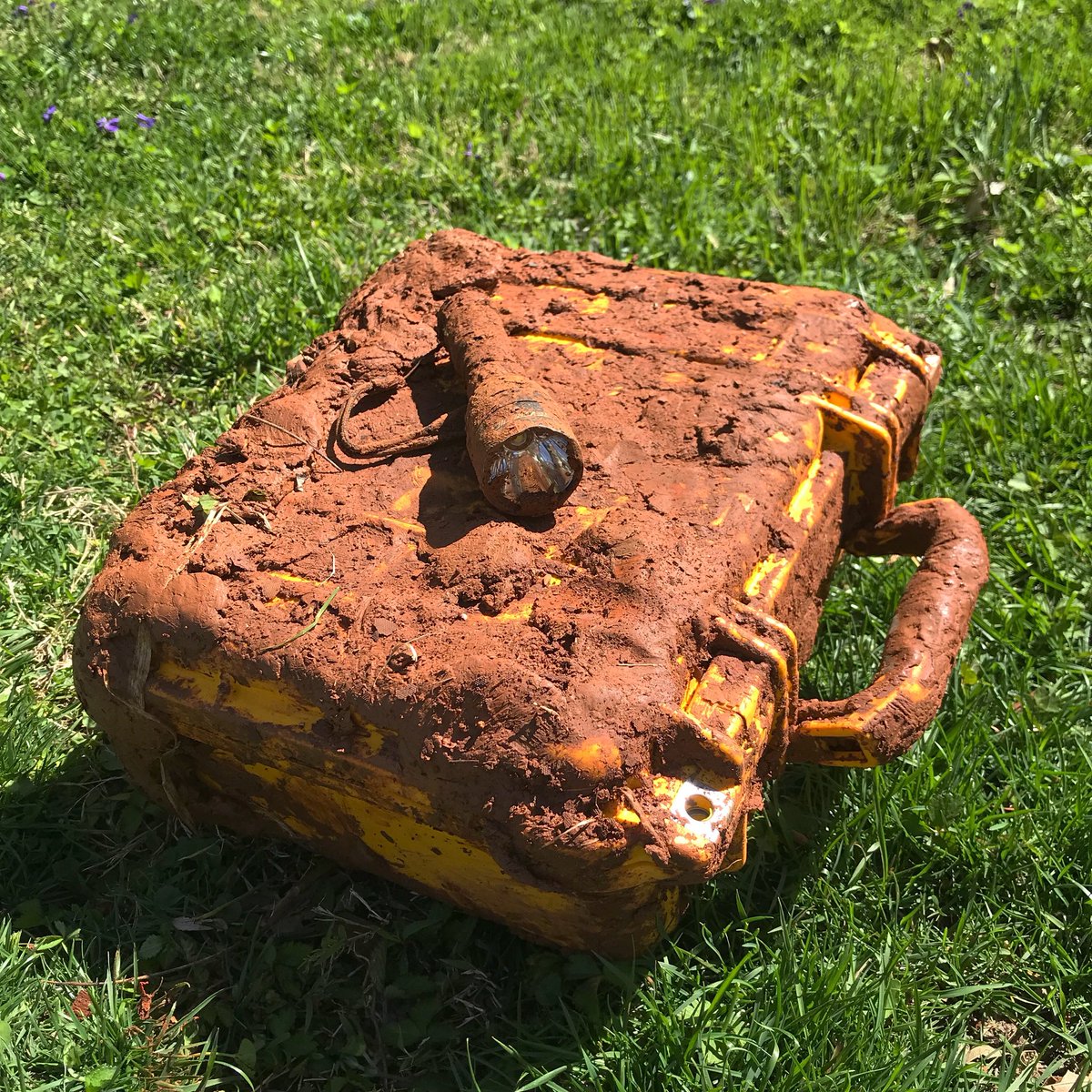 Fairly sure there’s a camera case under that mud?
#cavinglife #cavearchaeology