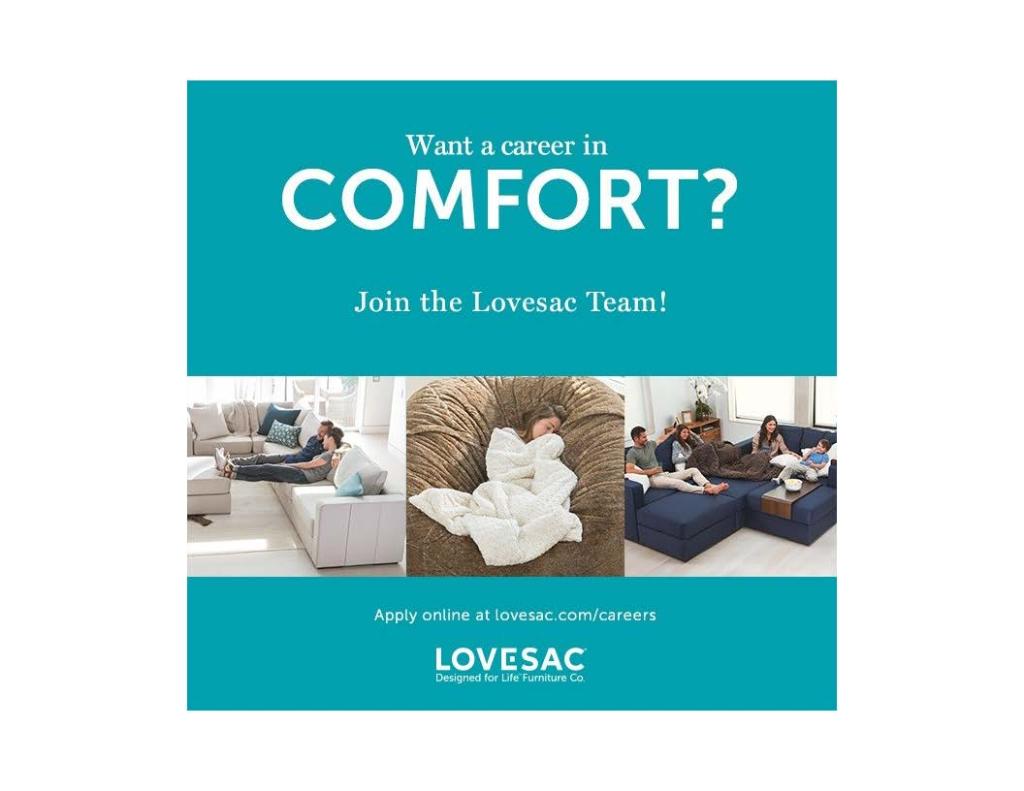 Lovesac is hiring for PT sales, In Home Specialist and a FT Assistant Manager. Apply online at spr.ly/6011DjijH
Contact: Kim 972-377-7597