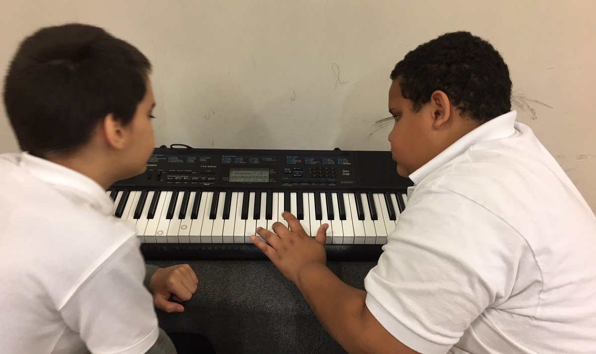 FRPSsupt's tweet photo. Plato - "Music is the movement of sound to reach the soul for the education of its virtue" Today @frps_Kuss from the ESL faculty meeting to 6th grade math/science rooms to the actual music room #faculty #staff #students & #leadership were totally #rocking 🙏#StanislavskiMethod https://t.co/IK4LQJYjat