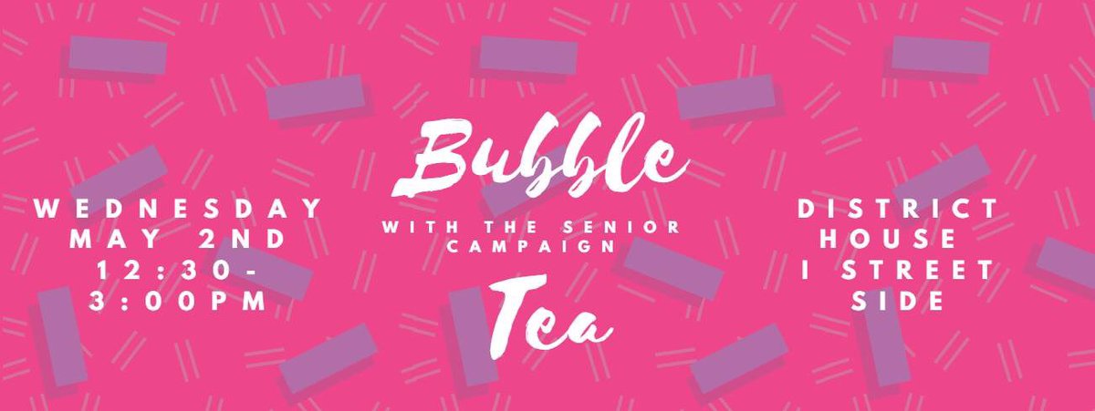 It’s the final bubble tea event!!! Come out this Wednesday to District from 12:30pm-3pm for a variety of flavors!