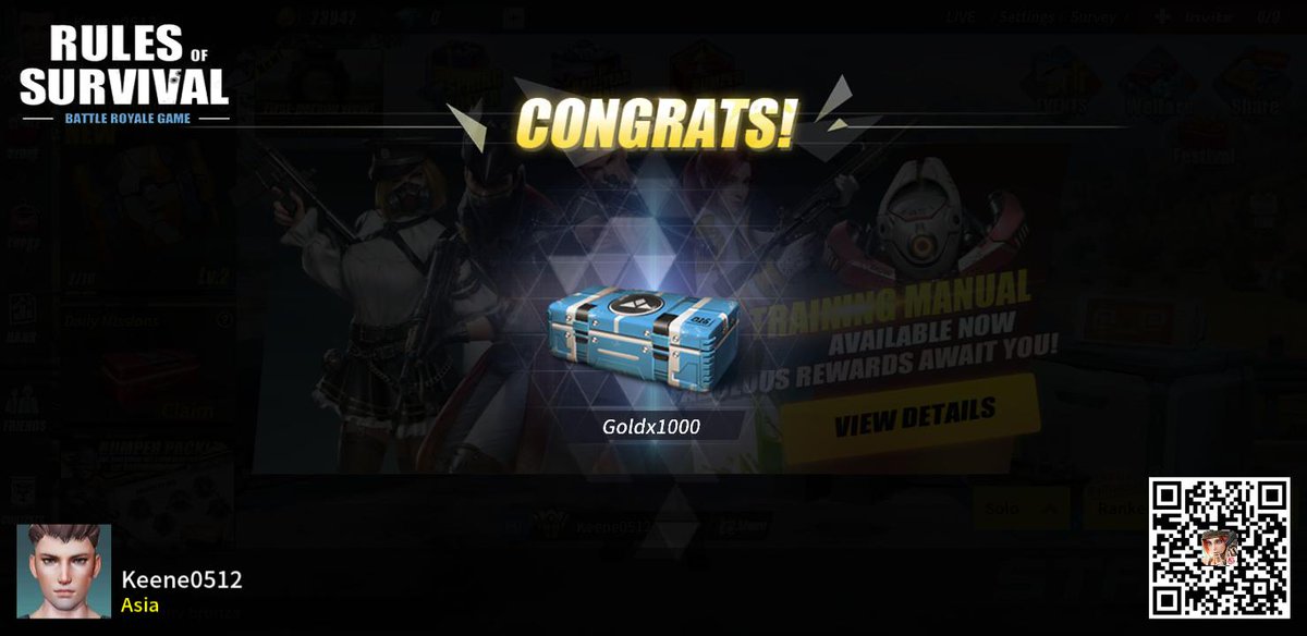 1212Boey's tweet photo. #RulesofSurvival https://t.co/L4mU5slIA6