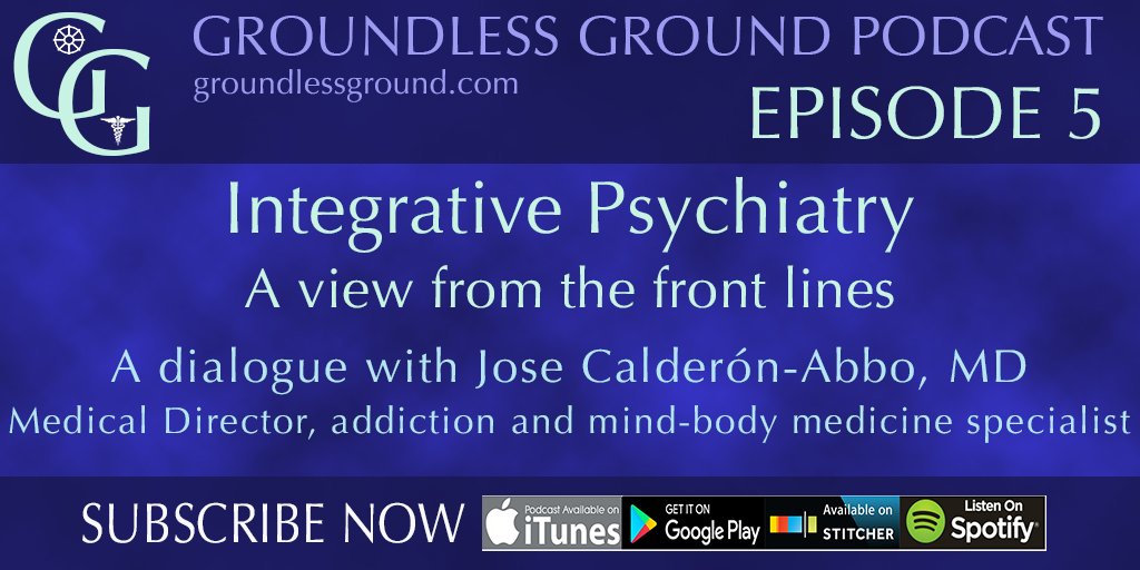 @docsforclimate Episode 5 is a dialogue with @mindfulpsych Jose Calderón-Abbo, MD. We focus on #ClimateChange #IntegrativeMentalHealth #OpiodCrisis  #IntegrativePsychiatry #EconomicDisparity #healthcare #AddictionMedicine On groundlessground.com & on your favorite podcast app.