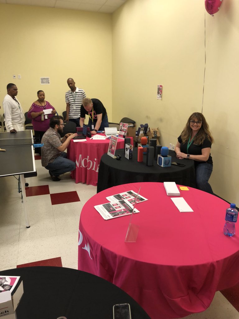 TruittHenson's tweet photo. At the DFW iQor location deploying the new T-Mobile benefits for their employees! @TMobileBusiness @TMobile @Donnaprice2424 @damonloschiavo @victor_lee8 @LogitechG #SAMsRULE #CustomerObsessed https://t.co/uTAVZ2cAGC