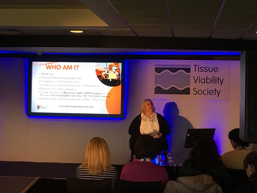 BNightsCRPS's tweet photo. Thank You so much to @TVSUK trustees & committee for inviting me to speak at this year’s conference! It was great to be able to provide crucial information about Complex Regional Pain Syndrome & the skin issues. We hope your members enjoyed the talk #TVS2018 https://t.co/xIGFB3Cc8S