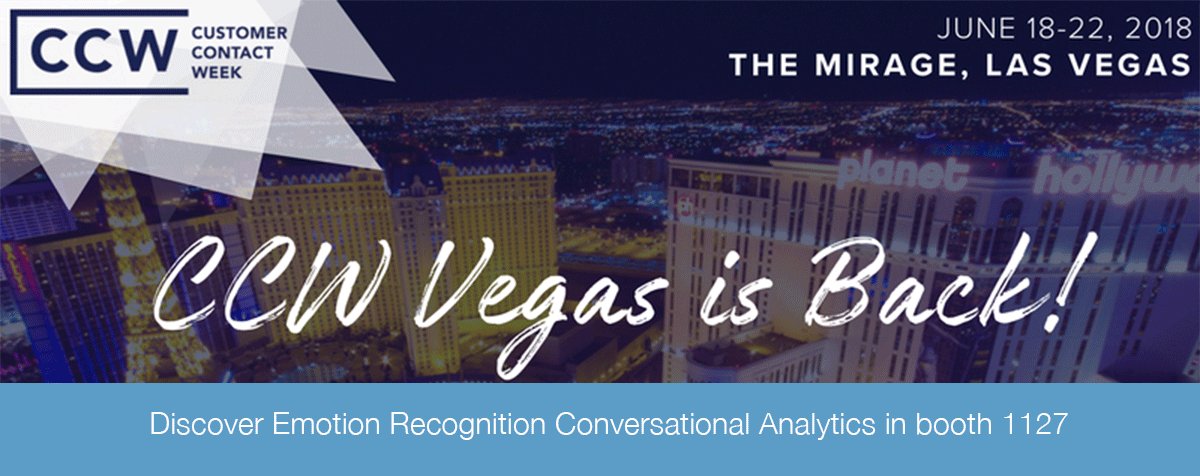 behaviorsignals's tweet photo. Join us @CustContactWeek 6/20-21/18 at the Mirage in Las Vegas, the world’s largest #customercontact event! We'll be showing our Emotion & #BehaviorRecognition Conversational #Analytics software LIVE in Booth 1127
Sign up for a time slot here https://t.co/lIFNeOTMFU #CCWVegas18 https://t.co/wlLe8Ma3ax
