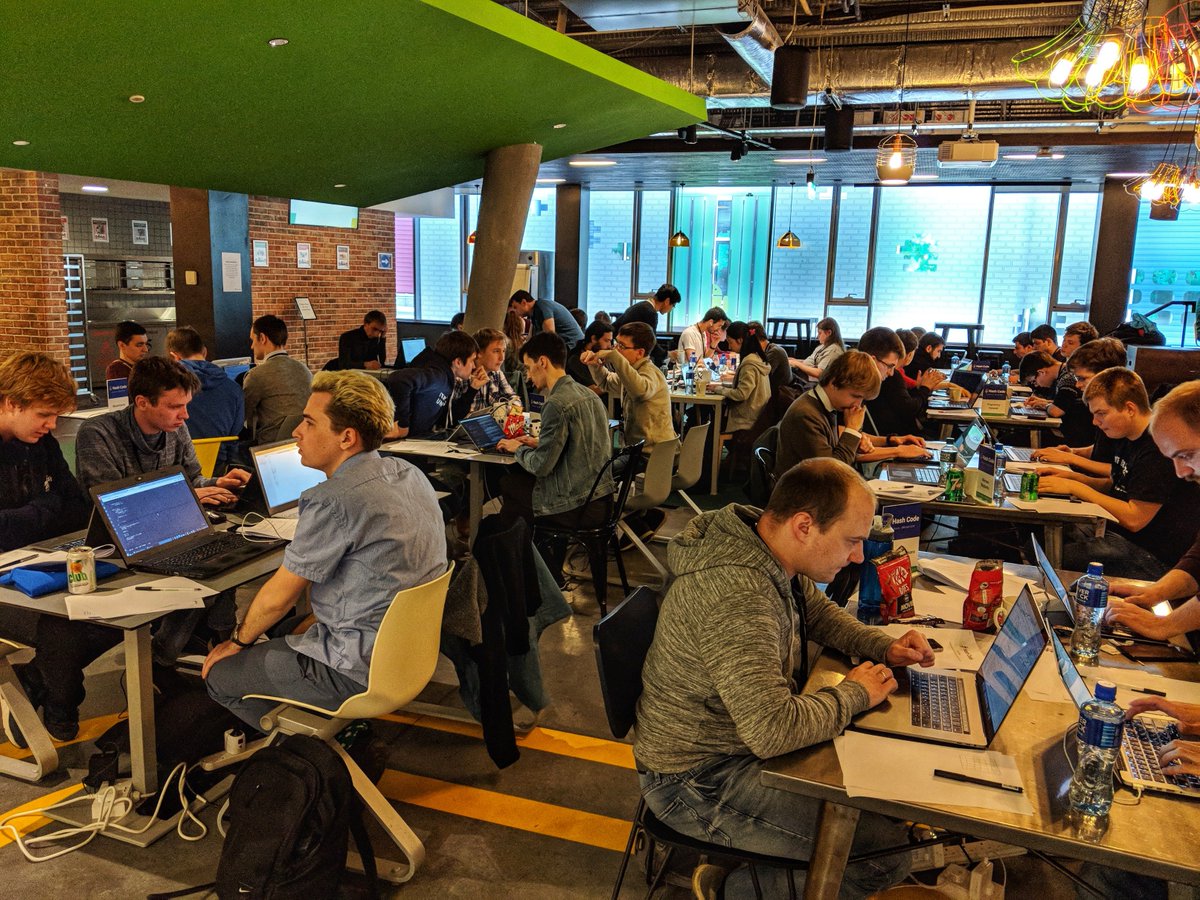 gcodingcomps's tweet image. Congrats to team ( ._.) ( ._. ) (._.) (._. ) from Russia and Belarus for claiming the title of #HashCode 2018 champion at Google Ireland this weekend! 🏆 Thanks to all for participating! 🎉