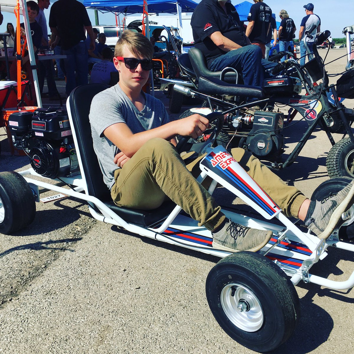 This kid built his own go-kart from our kit, entirely at #pateswapmeet Great job Max! We're proud of you!