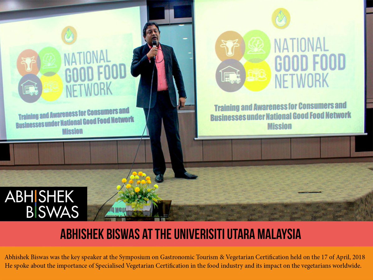 Felt great to be the Key Speaker at the Symposium on Gastronomic Tourism & Vegetarian Certification held at #UniversitiUtaraMalaysia!

#Sattvik #Vegetarian #Lifestyle