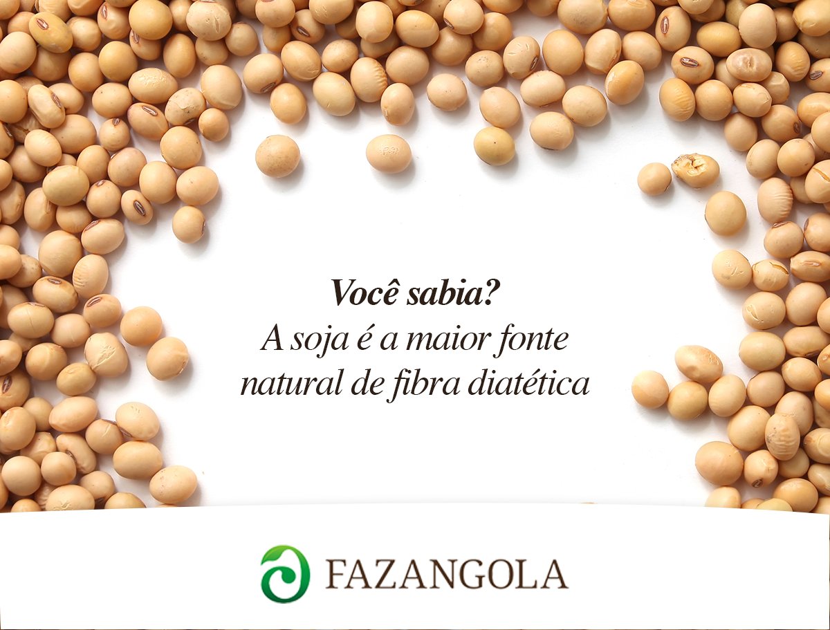 Você sabia? A soja é a maior fonte natural de fibra diatética.