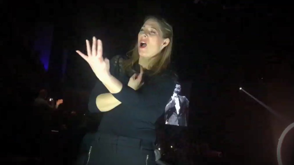 Look out for a fab film on how Deaf concert goers are able to enjoy @samsmithworld performances on <a href="/BBCTheOneShow/">BBC The One Show</a> tonight with BSL intepreter <a href="/mariepascall1/">marie pascall</a> and <a href="/MichAckerley/">Michelle Ackerley</a>.