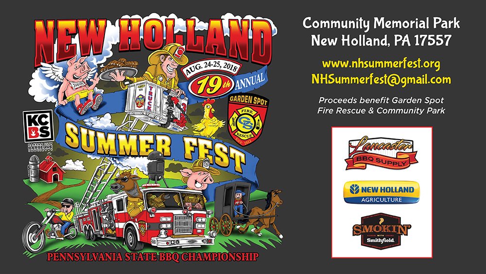 NHSummerFest's tweet photo. NEW HOLLAND SUMMER FEST 2018
We're ready @KCBBQSOCIETY for 2018, this one is going to be the BEST one yet. Thanks to our sponsors @SmithfieldFoods @NewHollandAG &amp; Lancaster BBQ Supply
#Smokinwithsmithfield #showusyoursmithfield https://t.co/fzfQwMbEKF
