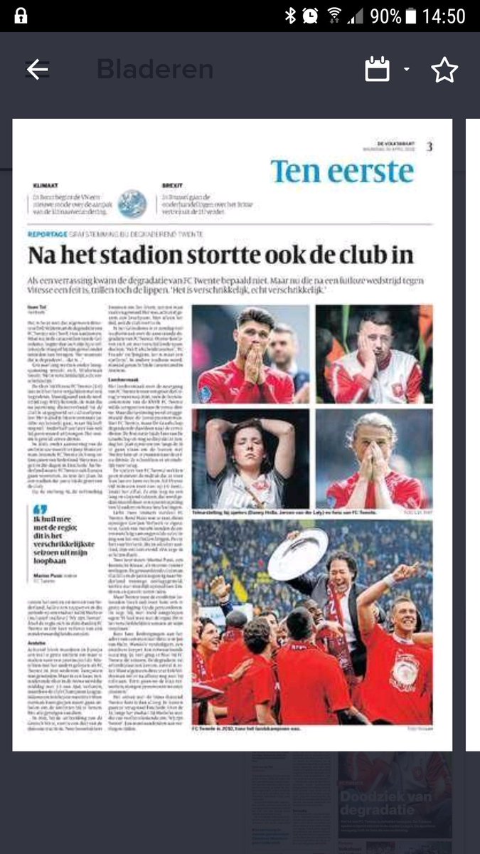 RalphSteinebach's tweet photo. @volkskrant Zullen we deze kop nomineren voor meest smakeloze van het jaar? Bij dit drama zijn in 2011 meerdere mensen omgekomen... #fctwente https://t.co/jtay0Rl4m6