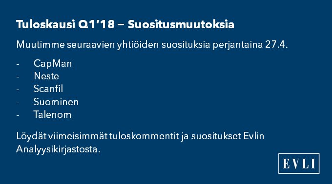 Lue tuloskommentit ja suositukset täältä: pankki.evli.com/analyysikirjas… #sijoittaminen