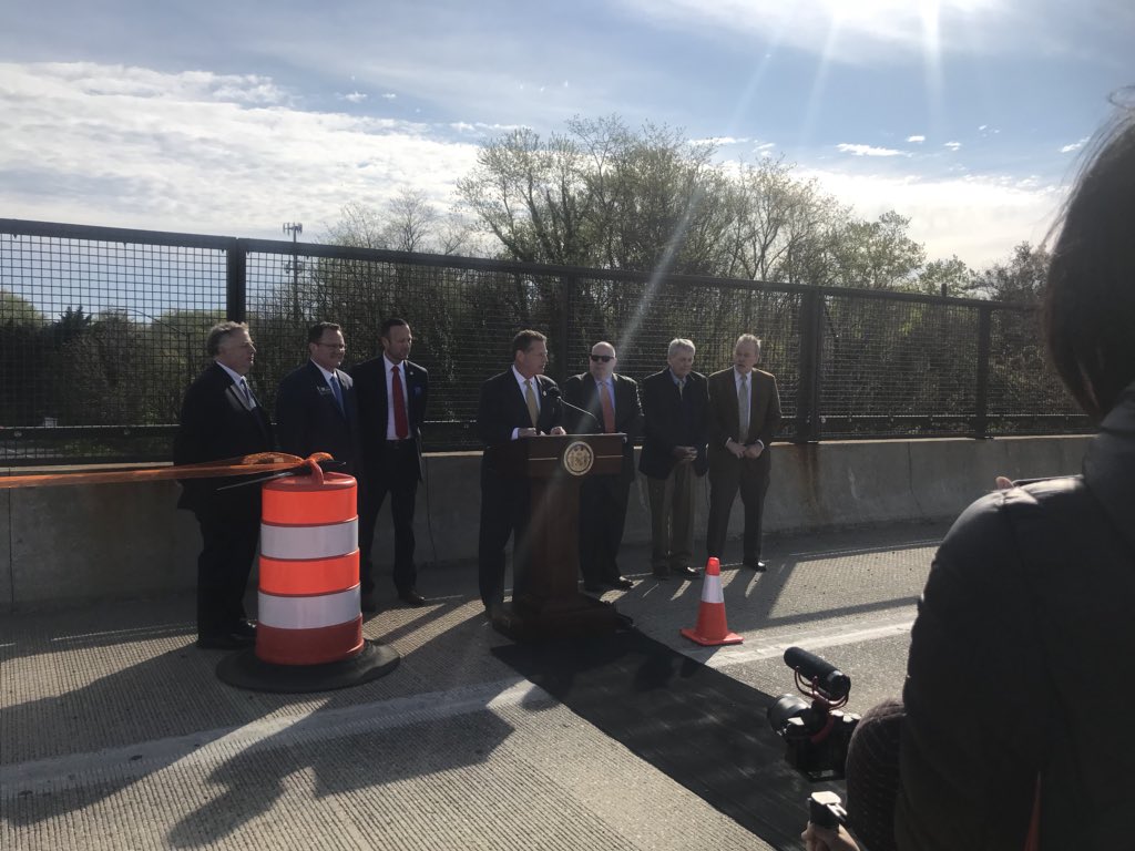 MDSHA's tweet photo. Anne Arundel County Executive Steve Schuh shares bridge will ease commute and break traffic choke point. VJ #MDOTNews #MDisOpenforBusiness https://t.co/CPVjR7m5lW