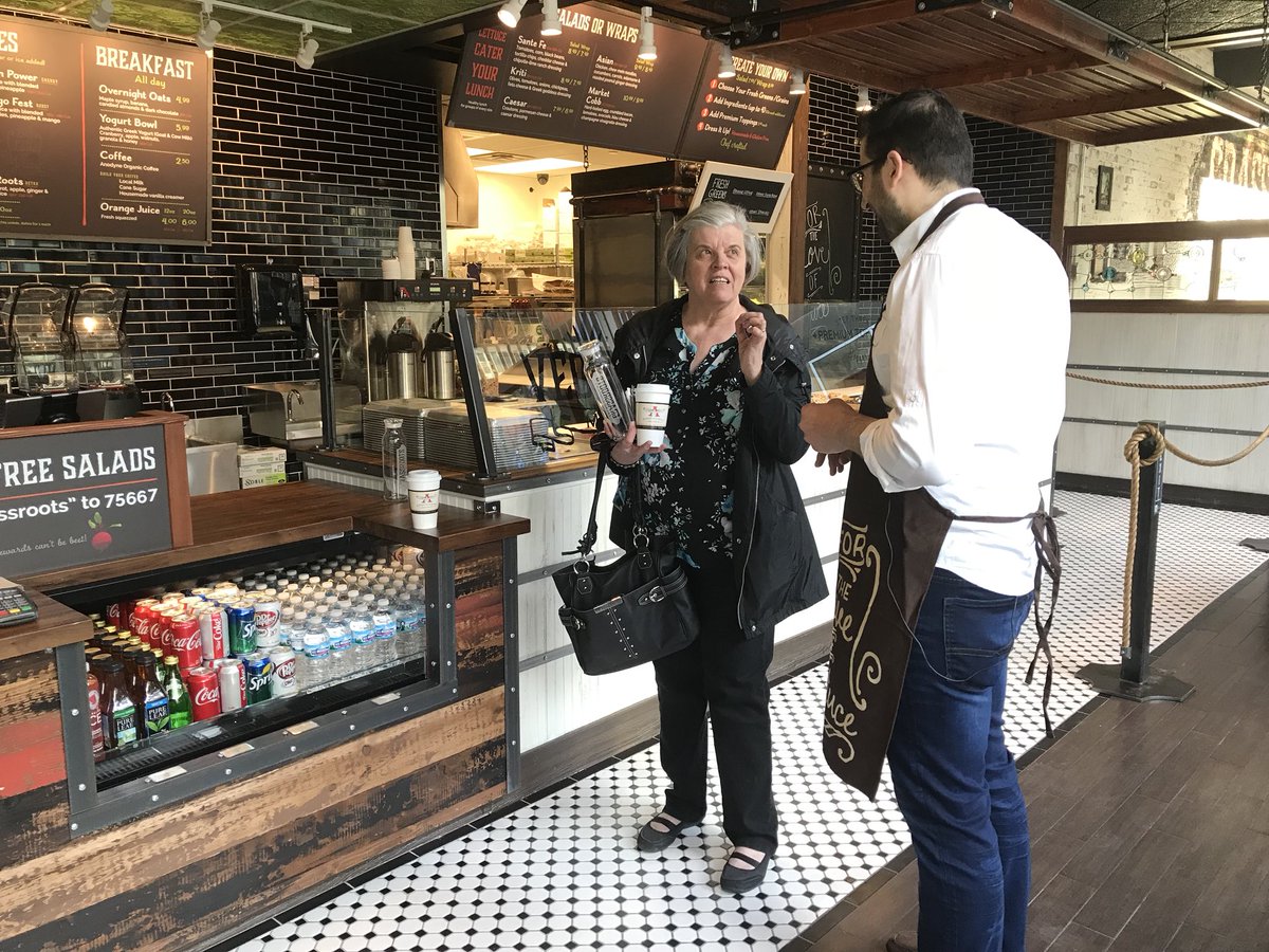Grassroots Salad Company has already had its first customer!! The doors officially open at 8 am TODAY! The locally-owned restaurant is located on the first floor of Chase Tower in downtown Milwaukee. | <a href="/ieatgrassroots/">Grassroots Salad Co.</a> <a href="/fox6wakeup/">FOX6 WakeUp</a>