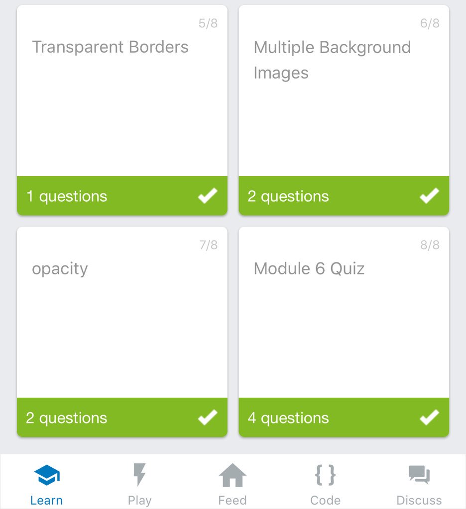 anthonydlarsen's tweet image. R197 Yesterday after I full day of fun with the girls I completed the gradients &amp;amp; backgrounds section in @SoloLearn’s #CSSFundamentals course! Only one section left to receive my #CSSFundamentals certificate! 🙂
#100DaysOfCode #CodeNewbie