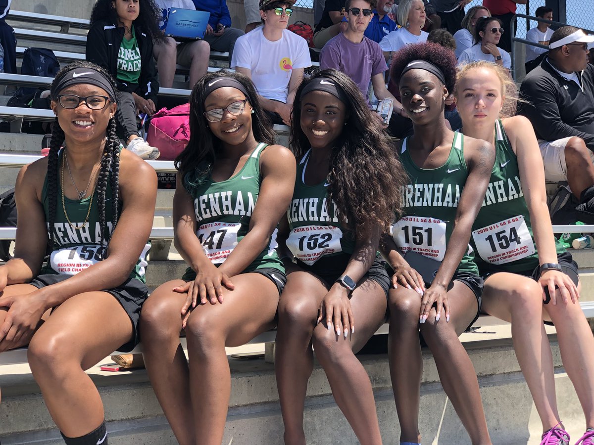 Congratulations to the 4x100 relay which ran a season best of 48.34 in the prelims and finals at the 5A region meet and the 4x200 which also had a season best of 1:42.39.  Great job ladies!!!