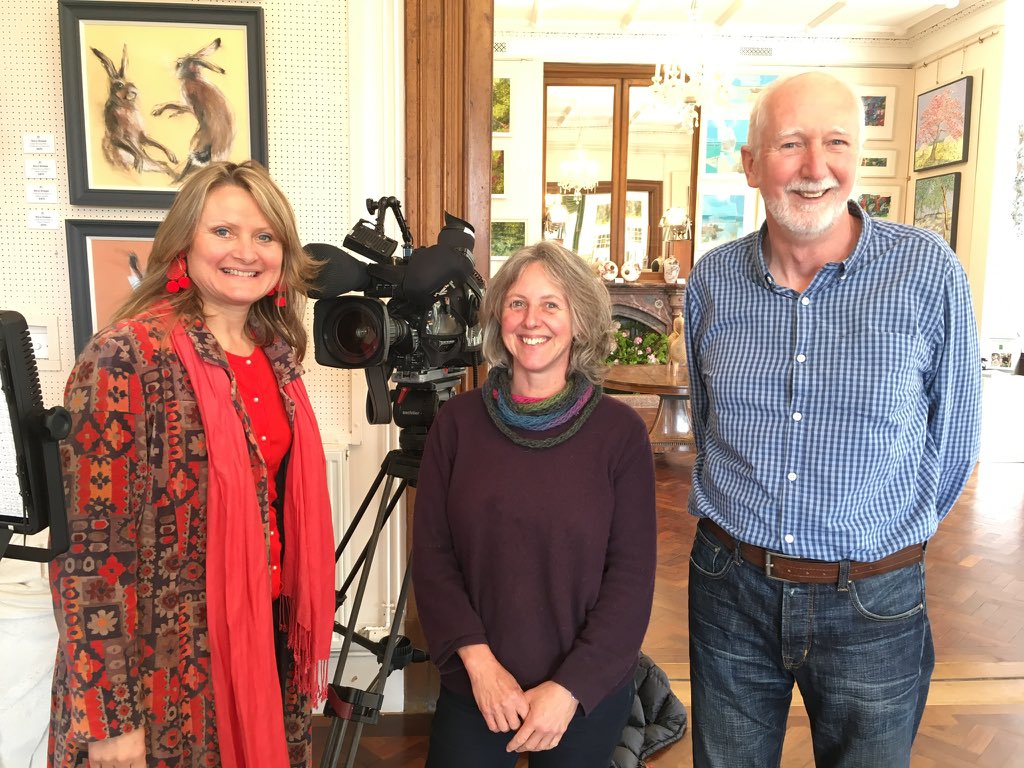 TessaJaneDesign's tweet photo. Filming with @BBCSpotlight @Emma_Ruminski Emma_Ruminski today at @DelamoreArts #exhibition opens tomorrow &amp; runs throughout May https://t.co/NzJBOXlJio