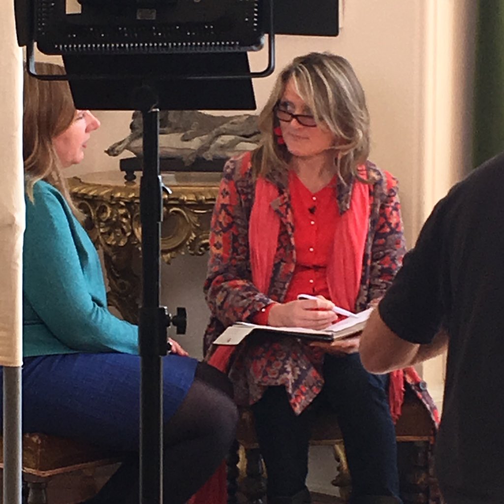 TessaJaneDesign's tweet photo. Filming with @BBCSpotlight @Emma_Ruminski Emma_Ruminski today at @DelamoreArts #exhibition opens tomorrow &amp; runs throughout May https://t.co/NzJBOXlJio
