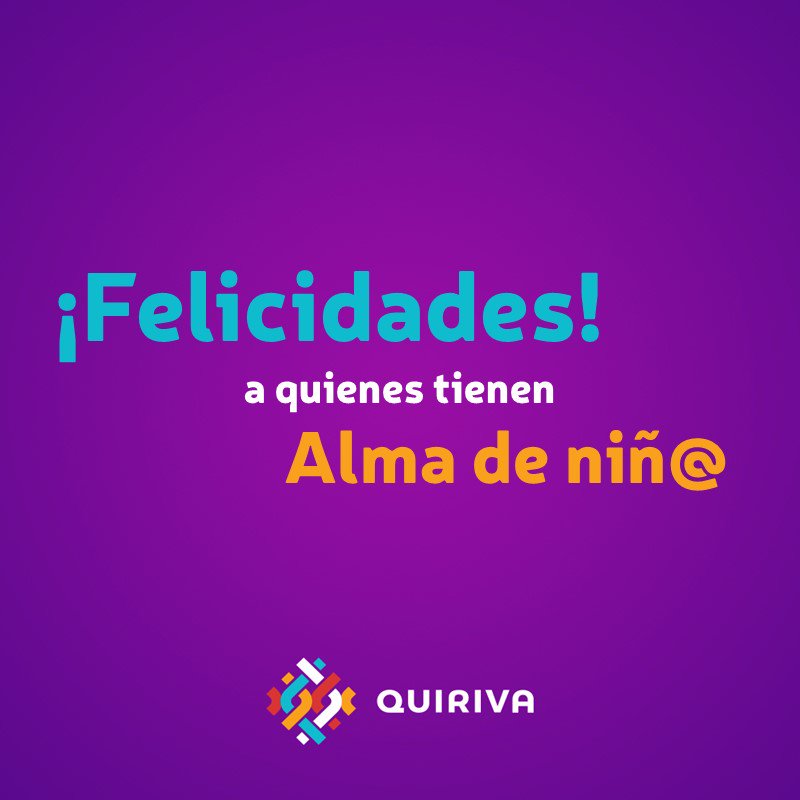 Proyectoquiriva's tweet photo. Etiqueta a aquella persona que a pesar de los años sigue teniendo alma y corazón de niñ@  #Quiriva https://t.co/dNd4Qpm3Qd