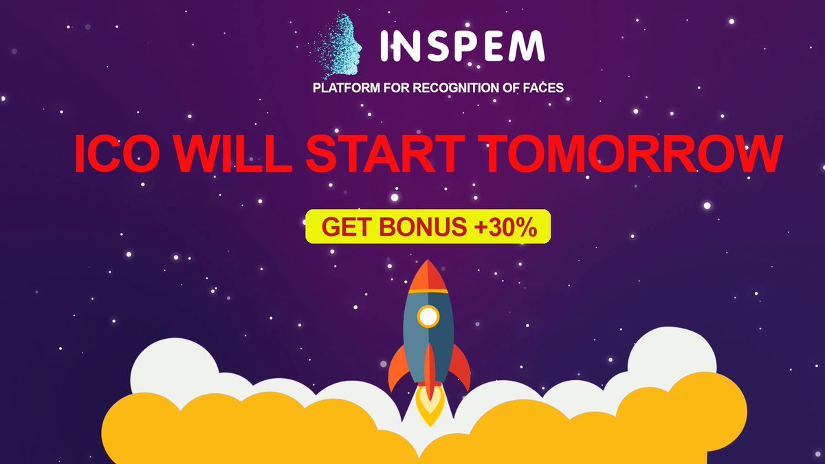 Join ICO: ico.inspem.com 
Blockcain based artificial intelligence that able to recognize faces and objects using surveillance cameras.
#BITCOIN #AI #blockchain #TokenSale #ICO #startup #ETHEREUM