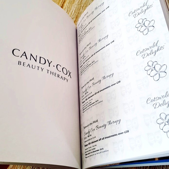 CotswoldDelight's tweet photo. A beautiful 20% discount w/ our Cotswold Delights Voucher Book @candycoxbeauty in @stowonthewolduk 
 #beautysalon #Cotswolds #CotswoldDelightsBook #vouchers #discounts #hotels #dining #restaurants #Retail #Mensfashion #womensfashion #Spa  #leisure #enjoylife https://t.co/I9OZv2NlJk
