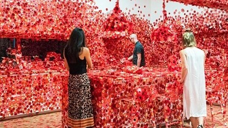 #FlowerObsession by #YayoiKusama at <a href="/NGVMelbourne/">NGV</a> Triennial: thephotophore.com/flower-obsessi… #thephtophore