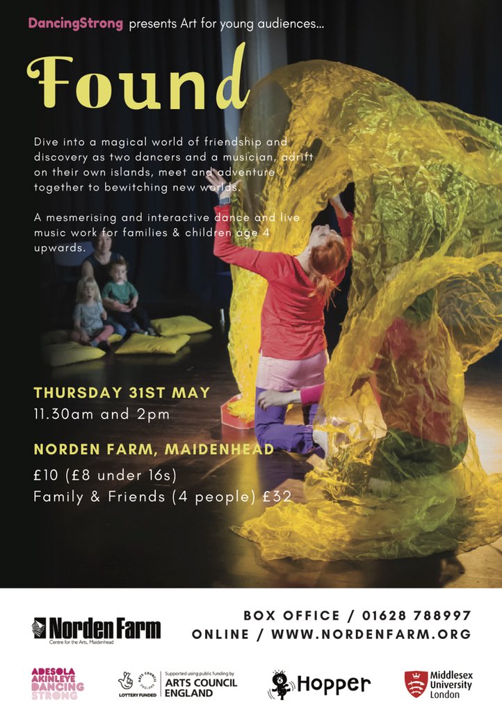 DancingStrong Movement Lab (@dancing_strong) on Twitter photo We are excited to be kicking off our #earlyyears #dance tour with #Found <a href="/nordenfarm/">Norden Farm</a> on 31 May. Come and play! We are excited to be kicking off our #earlyyears #dance tour with #Found <a href="/nordenfarm/">Norden Farm</a> on 31 May. Come and play!