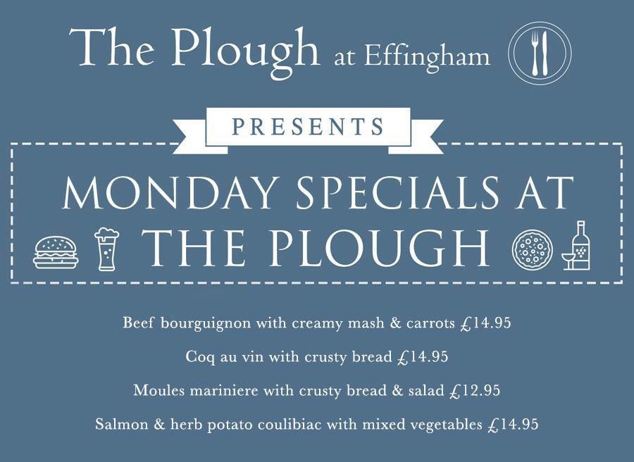 Here are our specials for this evening. All homemade by our talented chefs!