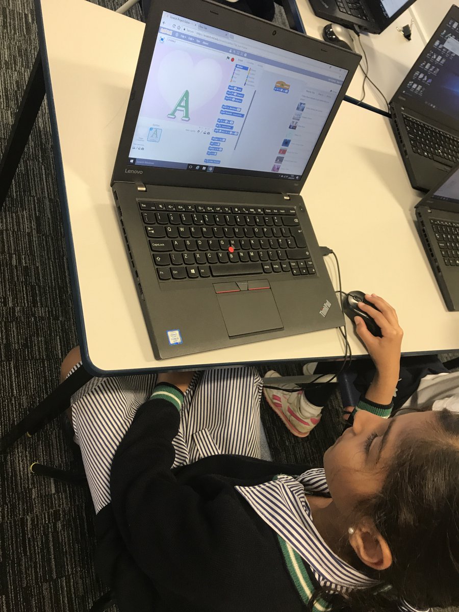CroydonHighJnrs's tweet photo. Year 3 are writing code to animate the letters in their name. #year3computing #everygirleveryday https://t.co/z8saL3xhtX