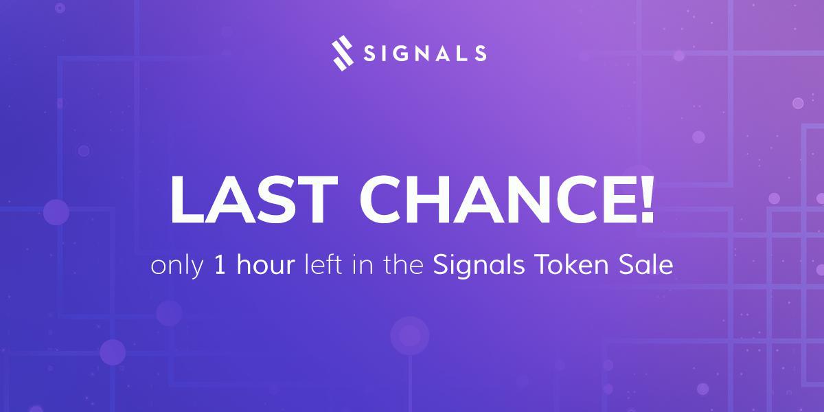 Last hour to get your SGN Tokens and become eligible for the redistribution! Join here: signals.network/registration-s…