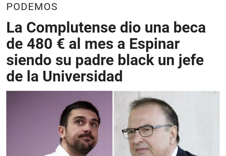 Schuma78's tweet photo. "¡Sin casa, sin curro y sin pensión!" gritaba Ramón Espinar mientras cobraba una beca de 480 euros concedida por su padre, compraba una casa de 146.224 euros y su familia disfrutaba de la tarjeta 'black' de Caja Madrid. Es mi ídolo... https://t.co/xzAyPaaBzS