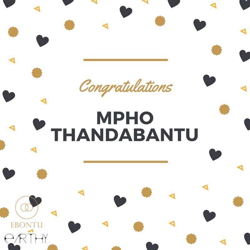 EbontuWeddings's tweet photo. CONGRATULATIONS Mpho Thandabantu! You have won a Hair and Skincare hamper with Earthy! 😁😍

#winner #ebontuweddings #ebontu #earthy #earthysa #hair #naturalhair #win #skincare #awesome #hair #skin #natural #african #amazing https://t.co/LGSq5ogXct