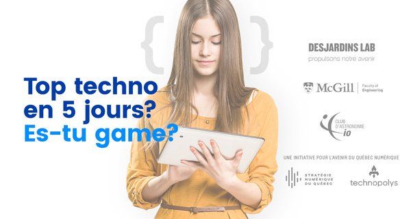 Prompt_Innov's tweet photo. Créons la passion des #techno chez nos ados! Avec le #camp : « Code ta Mission ». Inscriptions en cours à Montréal et Québec https://t.co/IwMyy6rqIG Avec nos partenaires @DesjardinsLab @McGillEngInE @quebecintl @EXFO #StartNumQc #camptechno #coding https://t.co/vqu98a6hr4