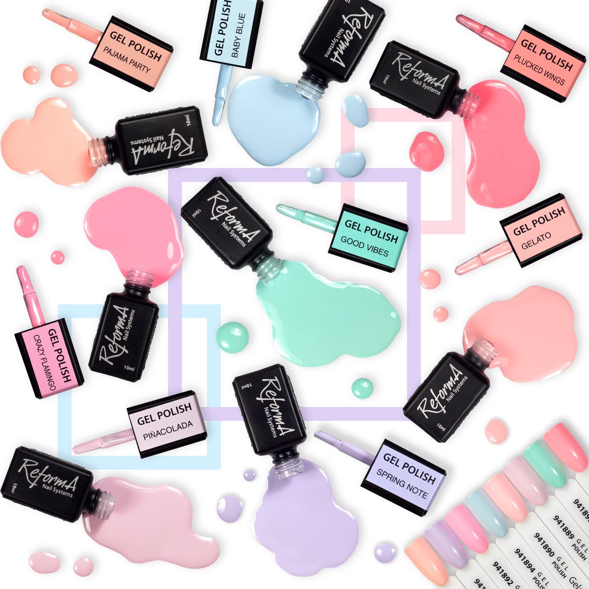 reformnails's tweet photo. Colors of spring by ReformA! 😍
.
.
.
#reformanails #reformnails #reformagelpolish #naildesign #gelpolish #nailsupplies #beautysupply #beautysupplies #springnails #pastelgelpolish #brightpastel #pastelnails #springnails2018 #bluepolish #nails #manicure #candypastel #pinkpolish https://t.co/gqSZRCNBJM